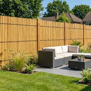 Jumbo Premium Half Round 5-6cm Thick Bamboo Fence Panel